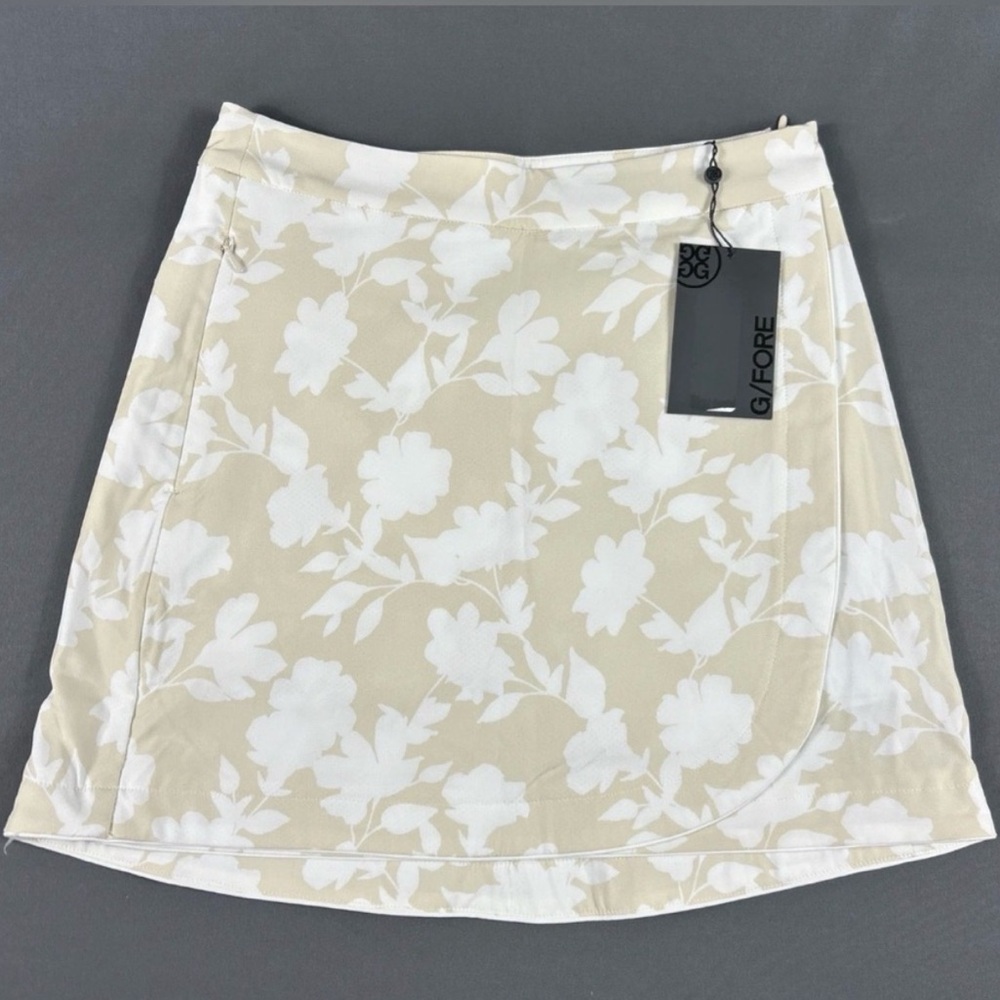 G/FORE G4 Womens Golf Skort Floral Print 0 Stone Polyester